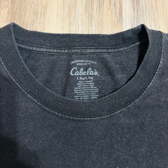 Men’s Cabelas graphic black long sleeve large - Picture 3 of 4